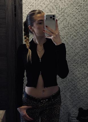 Трендова кофта кардиган на блискавці