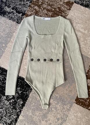 Трикотажне боді в рубчик zara