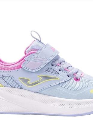 Кросівки для дівчаток joma, блакитні з рожевим, довжина устілки 19.5 см