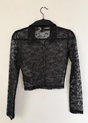 Прозора мереживна блуза | h&m 3