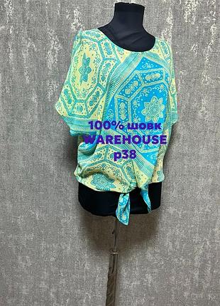 Блуза жіноча вільного крою warehouse з натурального 100% шовку ,silk,p.38(12)