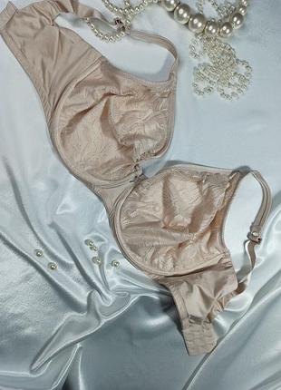 36gg /  80j вишуканий базовий мереживний нюдовий бюстгальтер marks & spencer wild blooms full cup