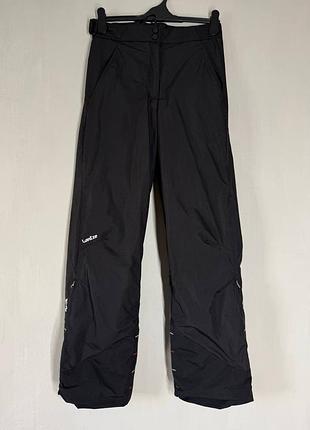 Лыжные брюки wed'ze decathlon eur 38 / s-m (пояс 38 см) черные утепленные горнолыжные