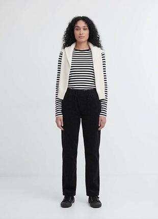 Жіночі брюки uniqlo вельветові чорні