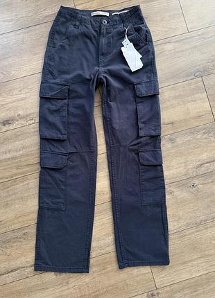 Штани карго / bershka multi cargo брюки 2