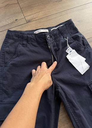 Штани карго / bershka multi cargo брюки 4