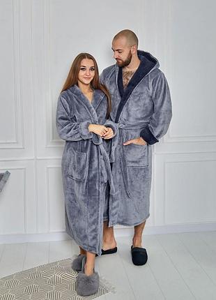 Халат чоловічий махровий теплий з капюшоном р.l,xl,2xl,3xl халат чоловікові на подарунок 54