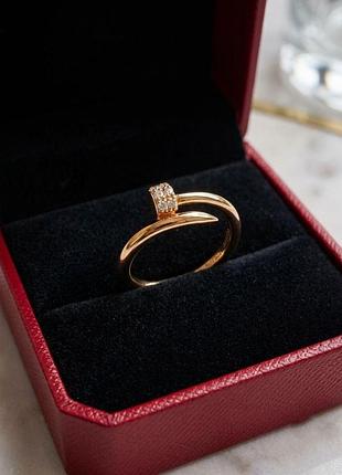 Новое золотое кольцо «гвоздь» в стиле cartier