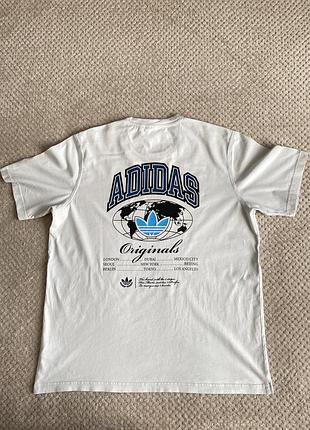 Футболка чоловіча adidas біла,розмір l
