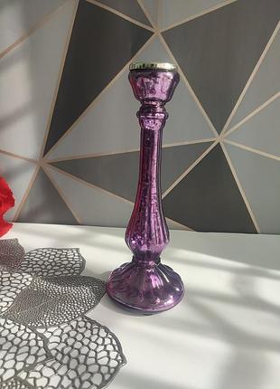 Стеклянный подсвечник