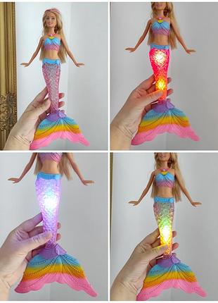 Оригинальная интерактивная кукла барби русалочка яркие огоньки mattel