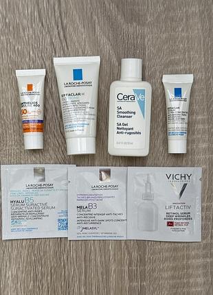 Набір засобів для догляду за шкірою обличчя la roche-posay, cerave, vichy для всіх типів шкіри
