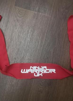 Карнавал маскарад пов'язка на голову ніндзя ninja warrior червона косплей хеловін геловін хелоуін