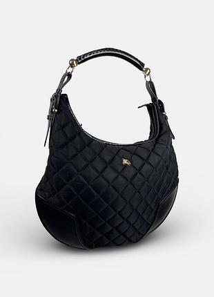 Сумка burberry black quilted hobo bag