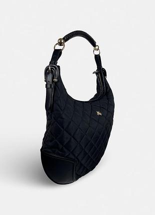 Сумка burberry black quilted hobo bag 2