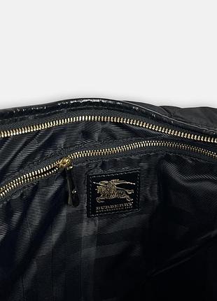 Сумка burberry black quilted hobo bag 6