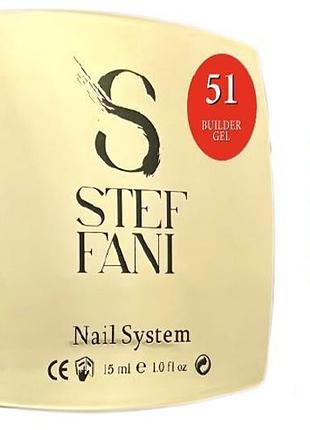 Гель для нарощування builder gel no 51 steffani, 15 мл