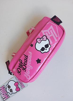 Пенал monster high м'який косметичка з ручками