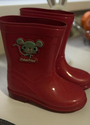 Гумові чоботи для дівчаток fisher-price червоні