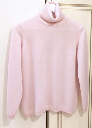 Гольф з кашеміру преміум брендовий madeleine 100% cashmere turtleneck sweater nude light pink оригінал