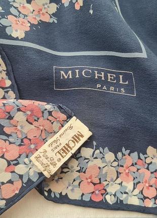Michel paris синя шовкова хустка 4