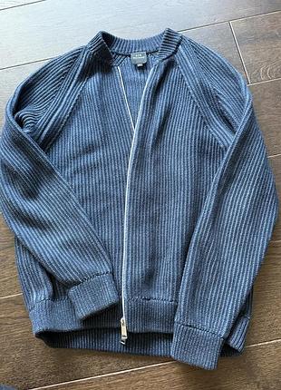 Кофта чоловіча armani exchange синя в'язана на змійці розмір m