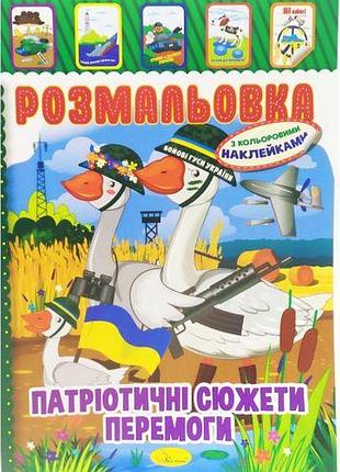 Раскраска с наклейками "боевые гуси"