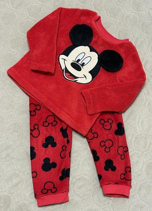 Піжама тепла primark mickey mouse червона