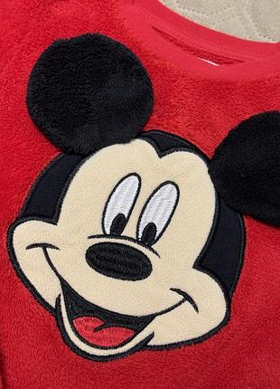 Піжама тепла primark mickey mouse червона 3