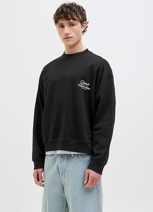 Чоловічий світшот з принтом на спині jack & jones