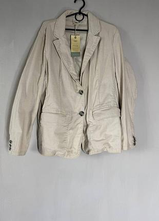 Новий льняний піджак cotton traders linen mix size uk 18 / xl-2xl бежевий / almond
