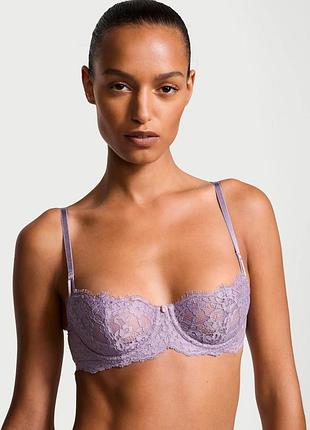Комплект білизни жіночий victoria's secret мереживний бузковий оригінал