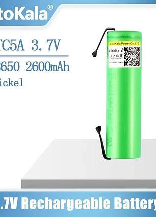 Аккумулятор liitokala vc5a-n 18650 2600mah с контактами для пайки