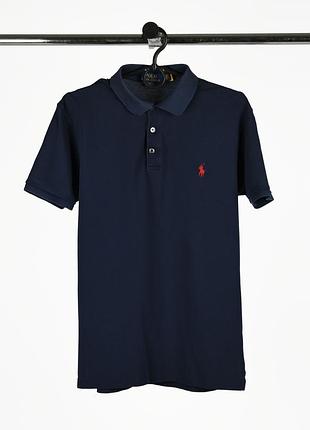 Polo ralph lauren оригінал чоловіче поло темно-сине slim fit розмір  s м