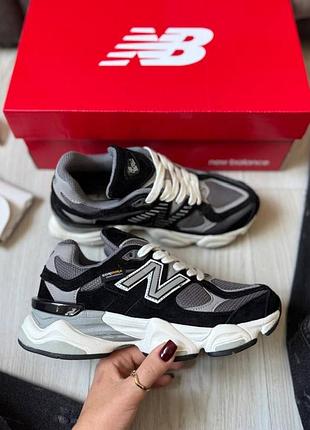 Термо кросівки new balance 9060 black/grey cordura