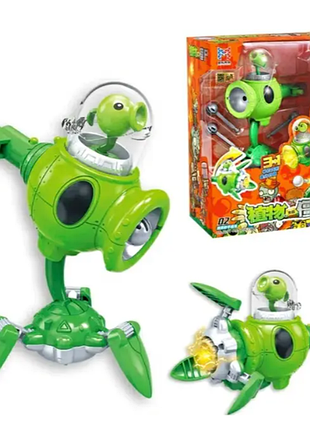 Игрушка трансформер бос горохострел растения против зомби 18 см plants vs zombies