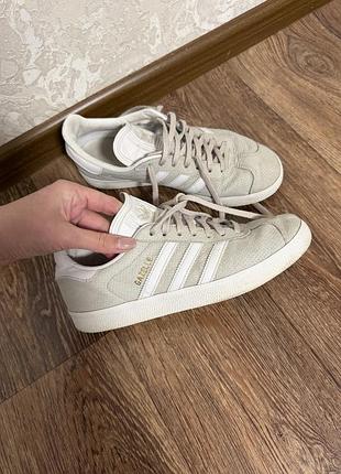 Кеди adidas gazelle сірі 2