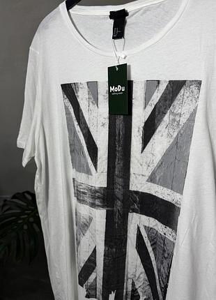Футболка с монохромным принтом флага крупнобритании h&amp;m (арт.00589)