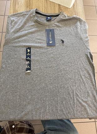 Лонгслів чоловічий, м, u.s. polo assn., сірого кольору