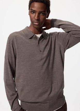 Фірмовий вовняний светр поло uniqlo