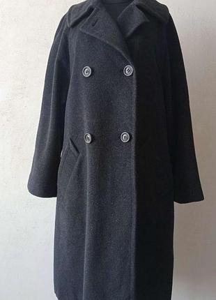 Шикарне вінтажне двубортне вовняне пальто в стилі max mara