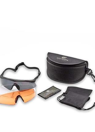 Тактичний захист revision балістичні окуляри revision sawfly 3 lens vermillion kit