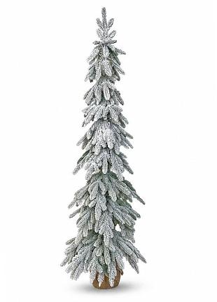 Елка литая заснеженная forest elf snow 160 см узкая в мешковине