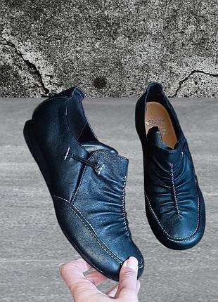 Черные кожаные туфли clarks active air  🖤 3