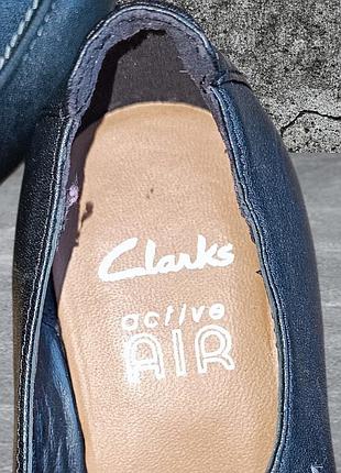 Черные кожаные туфли clarks active air  🖤 7
