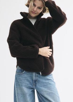 Куртка жіноча h&m тедді коричнева