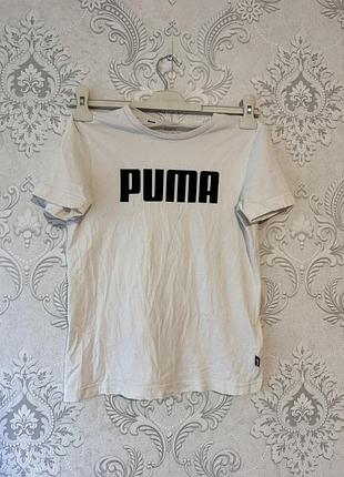 Футболка дитяча puma біла з логотипом, на вік 11-12 років