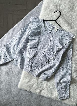 Мереживна блуза h&m 2