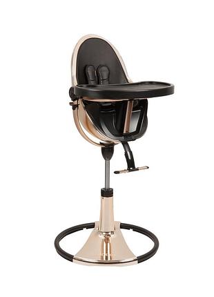 Стульчик для кормления bloom fresco rose gold золотистый с черным (вкладыш вкладиш riviera blue голубой) чорний