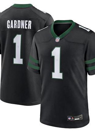 Men's new york jets ahmad sauce gardner nike legacy black alternate game jersey